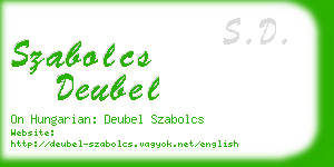 szabolcs deubel business card